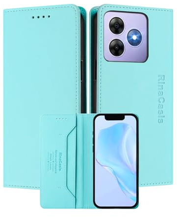 MOJIA Case for Blackview Wave 8C / Wave 8 / Oscal Flat 2 / 2C, Drop and Scratch Resistant, PU Foliod Leather Wallet Phone Cover [magnetic closure]. Light Blue