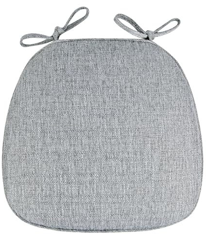 FDISDIFH Stuhlkissen 42x40 Mit BäNder Bunt, 2 4 6 Set Waschbar U-Form Sitzkissen, Stuhlauflagen KüChenstuhl Landhausstil Abnehmbar Und rutschfest Sitzkissen (Light Gray 4 Pack)