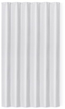 Amazon Basics Polyester Duschvorhang, Schnelltrocknender Badevorhang für Standardduschen und Badewannen, 183,0cm x 183,0cm, Weiß