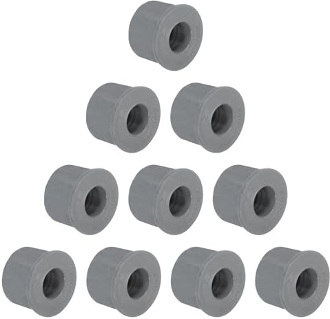 sourcing map 10 Pcs PVC DWV Reducer Bushing 1-1/4 x 1/2(Socket x Socket) Thread Coupling Connectors PVC Pipe Reducer Adapter Fitting for Pipe Connecting Home Sewer Plumbing, Grey