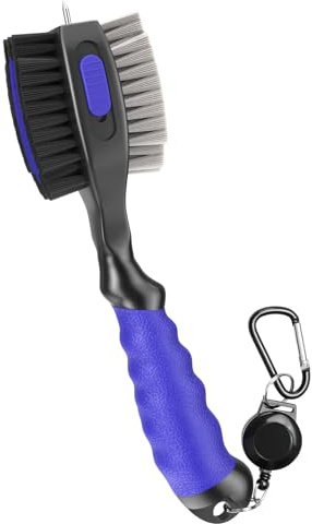 ZYWQ Golf Bürste, Golfschläger Bürste Golf Club Bürste und Groove Cleaner mit einziehbarem Spike, Golf Club Cleaner Golf Zubehör