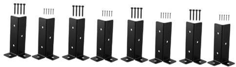 ibasenice 4 Ensembles Support de Clôture Robuste pour Jardin Base Basculement Facile à Installer Aux Intempéries Lot pour Petits Grillages et Bordures de Jardin