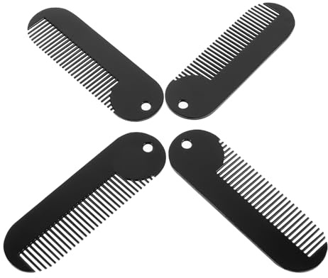 FRCOLOR 4stücke Mini Schnurrbartkamm Feinen Zinken für Haarstyling Kämme für Männer zum Reisen und Bartpflege Kompakt und Langlebig