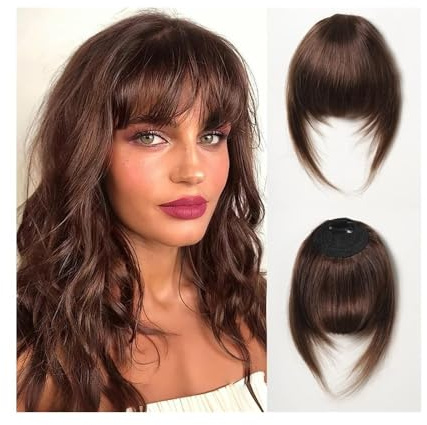 Pony für Frauen ﻿ Clip-in-Pony, 100 % Echthaar-Extensions, Blonder Pony, französischer Dicker , Clip-on-Pony Clip-In-Fransen(HLH1005-2)