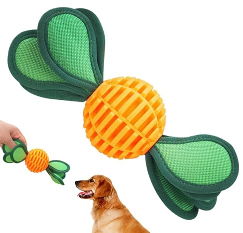 Genérico Quietschspielzeug för hunden – bonbonförmige sköldpaddsmige med ljud och fjäder, interaktives quietschball under hunden, för spielen träning på torken