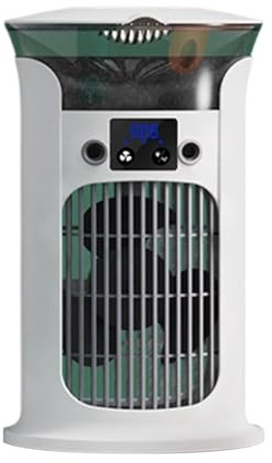 Mini Condizionatore Portatile, Multifunzionale 4 in 1, 3 Velocità del Vento, Serbatoio d'Acqua che Può Essere Riempito con Acqua Fredda o Ghiaccio, Luce Notturna LED 7 Colori, Per Casa, Ufficio e