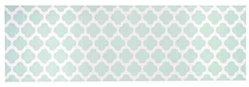Zala Living Cook & Clean Läufer – rutschfest Teppichläufer Flachgewebe Kurzflor Teppich Küchenteppich Waschbar Küchenläufer Flair für Flur, Küche, Wohnzimmer – Mint, 45x140cm