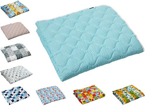 Babyfrücht Krabbeldecke BLP: Zick-Zack, Fb. türkis | rutschfest/wasserfest | Serie: Base-Line Premium (BLP) | Artikel: 10179 | ca. 130x150cm groß | 30°C waschbar