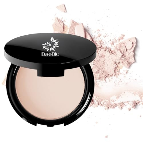 Organic Pressed Setting Powder - Talc-Free & Non-Toxic Translucent Powder with Matte Finish - Oil Absorbing, Pore Minimizing, 16 Hour Wear for All Skin Types - Cruelty & Gluten-Free - Invisible Medium