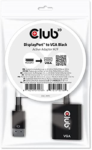Club3D DisplayPort™ auf VGA Aktiver Adapter St./B