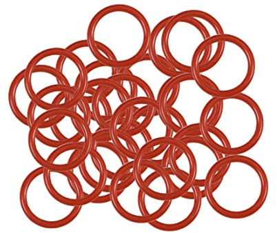 sourcing map Silicone O-Ring, 9mm OD, 7mm ID, 1mm Width, VMQ Seal Rings Gasket, Red, Pack of 30