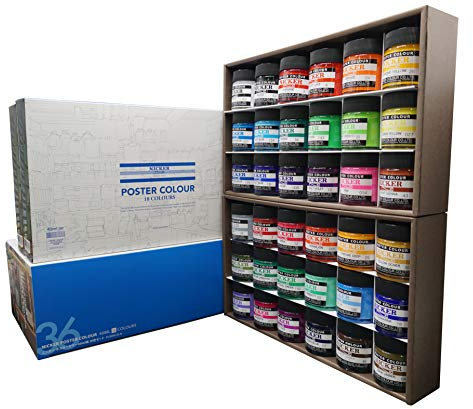 Knicker Color PC40ML36N akvarellaffisch färg, 36 färguppsättning, 40 ml (11 fl oz)