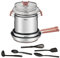 Tefal Optispace - Juego de 2 Sartenes antiadherentes 24/28 cm + 3 Ollas 18/20/22 cm + 2 Tapas | Apto inducción, Thermo-signal, apto lavavajillas y horno, acero inoxidable