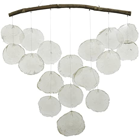 dekorativer maritimer Dekoanhänger Windspiel Muschelmobile mit echten Muscheln