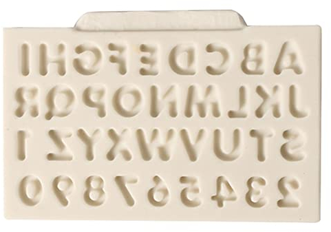 HERCHR Buchstaben Silikonform, Fondantform Silikon, Englische Buchstaben Form Kuchenform Backen Kuchen Dekoration Buchstaben Nummer Muster Backen DIY Formenbau Werkzeug