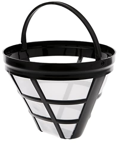 LINGJIONG café reutilizable, cesta para cafetera, cesta 6 – 12 tazas café reutilizable, café en forma cono malla nailon, lavable a máquina