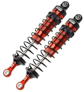 Aluminum 6061-T6 Front Adjustable Spring Dampers (108mm) for Losi 1/10 Rock Rey 4WD Rock Racer LOS03009 Upgrades - Orange