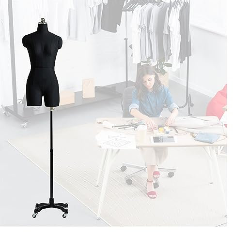 schneiderpuppe Schneiderpuppe Damenbüste Weiblich Halbkörper Gespaltenes Bein, Gerade Pins Verfügbar Schaufensterpuppe Schneiderbüste Mit Universalrad Zum Nähen Von Kleidung Display for Clothing Shop