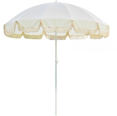 Sonnenschirm 240 cm Höhenverstellbar Strand Knickbar Rund Balkon Garten Balkonschirm Marktschirm