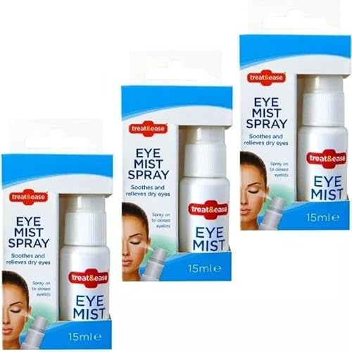 Dry Eye Spray Mist for Dry & Irritated Eyes |15ml | Hydrating Eye Mist | for Tired, Irritated, SOR, Strained Eyelids | Instant Relieves Eye Discomfort (Pack of 3)