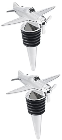 Garneck 2st Weinkorken Flugzeug Weinstopper Verschlusskappe Für Weinstopfen Lustiger Weinverschluss Wein Dekorationen Für Weinverschlüsse Stecker Für Weinflaschen Metall