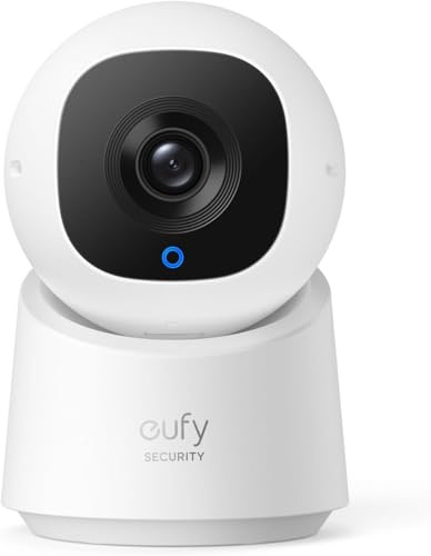 Eufy inomhusövervakningskamera C210 1080p Wi-Fi-kamera 360° panorering lutning inbyggd AI-detektering perfekt för barnvakt, husdjursövervakning(förnyad)