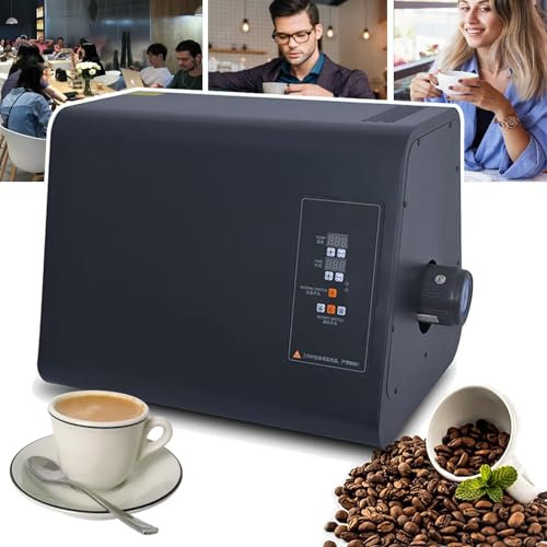 KJZQXYX 1500w Electric Coffee Roaster Machine,Temperature Control(50°c-300°c) + Timer(0-60 Minutes), Efficient Heat Dissipation