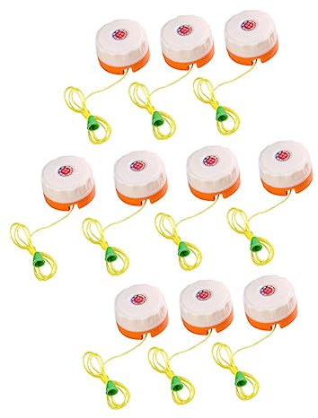 Uonlytech 10st Seilschalter Rundumleuchten Für Lastkraftwagen Lichtschalter Solar-ampel Wandleuchte Kabelloser Bauleuchten Für Lastkraftwagen Fackeln Lampenkette Plastik Orange