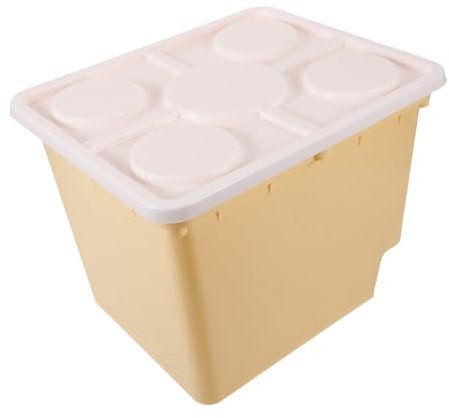 TOGEVAL Secchio per Coltivazione Senza Suolo Gialla con Coperchio Adatto per Ortaggi e Piante Serra Resistente alle Alte Temperature e Facile da Usare per