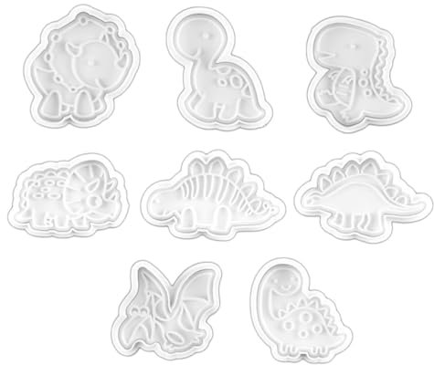 Holibanna 8stücke Dinosaurier Ausstecher Kreative Plätzchenform Für Kekse Und Leicht Zu Reinigen Für Kindergeburtstage Und Backpartys