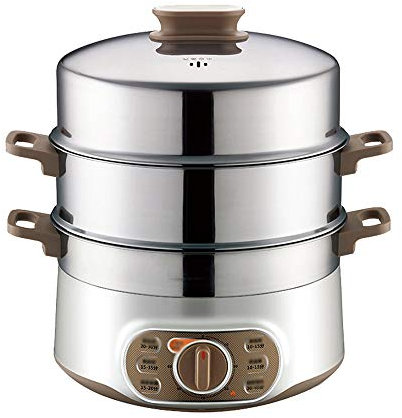 MQPALZKD 3 Layers Electric Cooking Machine Automatic Multi Cooker Stainless Steel Inner Steamer Hot Pot Rice Cooker Fast Heating