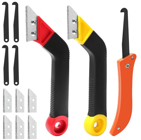 Coitak 13 PCS Grout Removal Tool Kit, 2 Tile Grout Saws with 6 Extra Blades, Hand Saw with 4 Extra Blades, Ideal for Tile Gap Cleaning and Repair