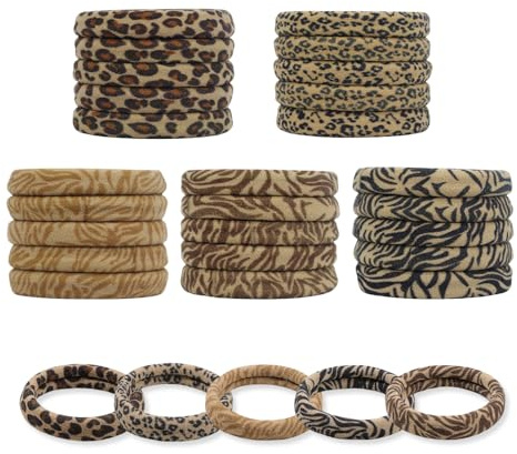 GIDWRIY 30 Stück Haargummi Damen,Zopfband für Dünnes Haar Zopfgummi,Zopfhalter Elastische,Hair Ties for Women,Haar Gummiband Weiche,Haargummis Mädchen Scrunchies für Frauen Lockiges Glattes Haar