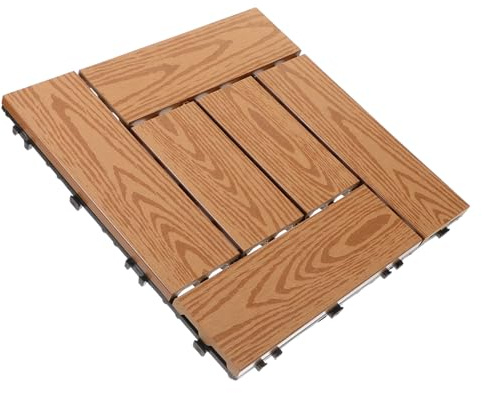 DIYEAH Dalles de Sol Emboîtables pour Balcon Jardin Terrasse Carreaux Extérieurs Diy Résistants Aux Intempéries Autonomes Lot de M²