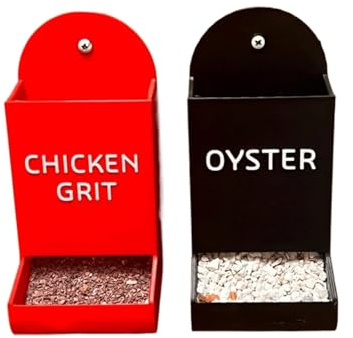 Oyster and Grit Feeder for Chickens - Duck Feeding Trough - Grit Feeding Trough for Duck Chicken Other Poultry