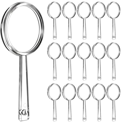 100Pcs Mini Handheld Magnifying Glass Bulk for Kids - Plastic Small Magnifying Glasses Hand Lens 5X - Portable Magnifying Lens for Seniors, Students at School and Outdoor- | Dia 40mm,Clear