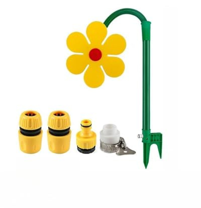 360 ° drehbarer Wassersprinkler mit verrückter tanzender Blume, lustiger Garten-Wassersprinkler mit Adapter für Rasenbewässerung, verstellbarer Sprühstrahl für effiziente Bewässerung
