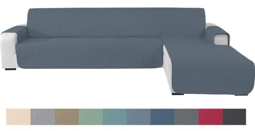 Ystyle Sofabezug L Form 2 Sitzer, Sofabezug Ecksofa L Form Wasserdicht, Sofa Überzug L Form rutschfest, Sofa Cover L Shape, Couch Überzug L Form, Sofaüberwurf L Form (210cm, Graublau)