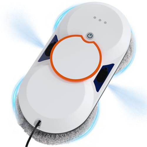 Viprh Robot intelligente per la pulizia delle finestre con potenza di aspirazione 5600Pa, doppio spruzzo d'acqua automatico, per finestre alte, piastrelle, porte in vetro (interni ed esterni)