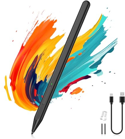 Stylet Moko MPP 1.51 Inclinable pour Surface, Rechargeable pour HP | Compatible Avec Microsoft Surface Pro 12-4/Go 4-1/Ordinateur/Studio/Book,Liseuses Kobo,HP Omnibook/Envy/Pavilion/Spectre x360