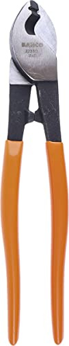 Bahco 2233 D-240 - Alicate De Electricista 240 | Corta cable de cobre y aluminio | Capacidad de corte de 16 mm | Acero forjado | Asas de agarre de PVC