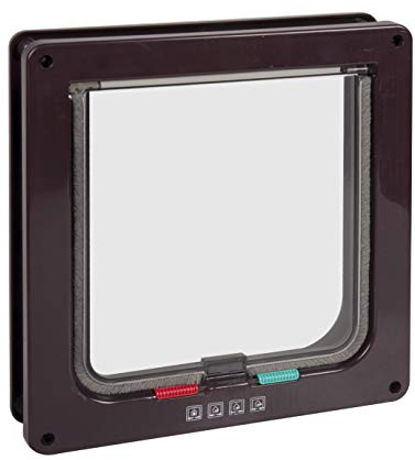 Karlie Katzentür 4-Wege-Verschluss für große Katzen B: 23.5 cm H: 25.2 cm braun