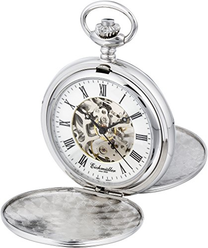 Eichmüller Taschenuhr 8212 teilskeletttiert beidseitig aufklappbar