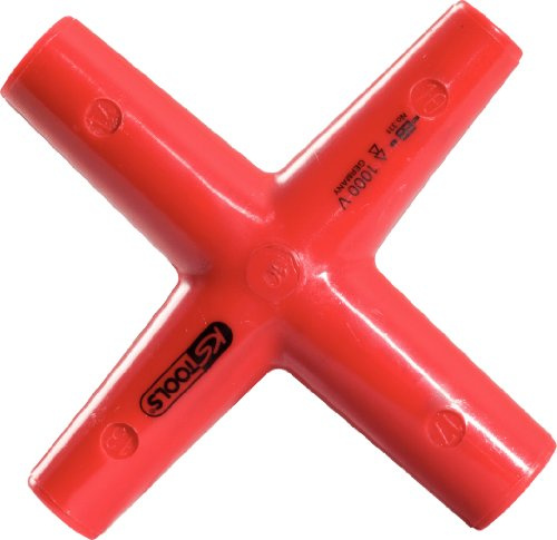 KS Tools 117.1702 Kreuzschlüssel mit Schutzisolierung, 10x11x13x17mm