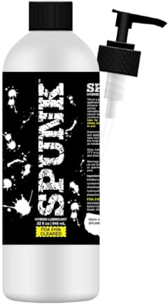 SPUNK Lube Hybrid Personal Lubricant - Water & Silicone Based, Safe for Toys & Condoms, 32 Fl Oz (944 mL)