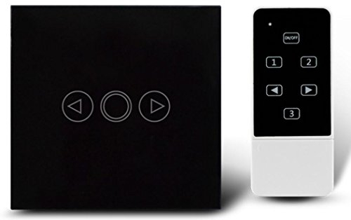 1 gang Interrupteur variateur d'intensité et panneau de verre cristal Standard britannique télécommande Variateur d'intensité tactile rétro-éclairage LED AC110–240 V