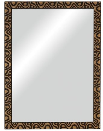 CHELY INTERMARKET MOD144 Espejo Pared Cuerpo Entero Decorativo Estilo Clásico para Salón Dormitorio Elegante Marco Relieve Nogal Madera 60x80 cm Incluye Kit Colgar Fabricado España