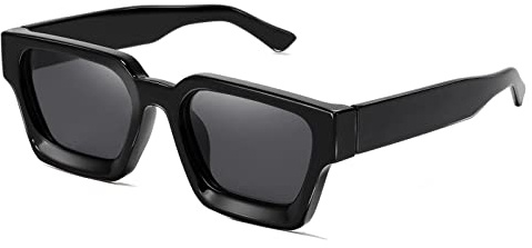 SHEEN KELLY （Box Geschenk） Retro Millionaire Sonnenbrille Square Metal Punk Rock Hip Hop Sonnenbrille Männer Frauen