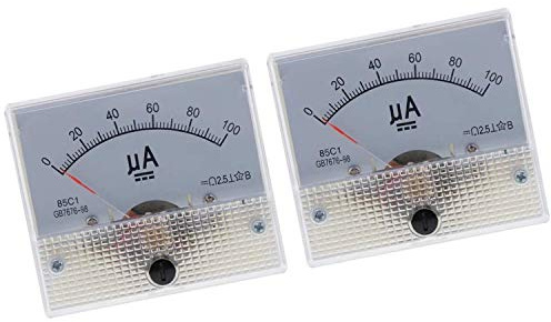 2 pezzi rettangolare accurato bianco 85C1- pannello analogico amperometro micro Amp Meter