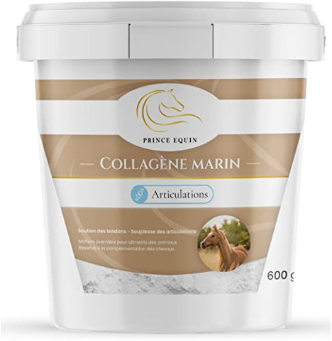 Prince Equin - COLLAGENE Marin - Integratore nutrizionale Cavallo - Secchio 600 g - Flessibilità delle articolazioni - Supporto dei tendini Cavallo - Marchio francese (Seau 600 g)